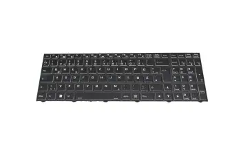 6-80-NJ500-07A-K Original Clevo Tastatur DE (deutsch) schwarz/weiß mit Backlight (Backlight weiß)