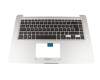 Tastatur inkl. Topcase DE (deutsch) schwarz/silber mit Backlight original für Asus VivoBook S15 S510UQ