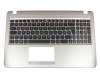 Tastatur inkl. Topcase DE (deutsch) schwarz/silber für ODD-Schächte original für Asus VivoBook X540NA