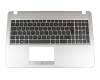 Tastatur inkl. Topcase DE (deutsch) schwarz/silber original für Asus VivoBook P1500UA