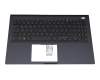 Tastatur inkl. Topcase DE (deutsch) schwarz/blau original für Asus Expertbook L1 L1501CDA