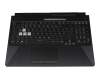 Tastatur inkl. Topcase DE (deutsch) schwarz/transparent/schwarz mit Backlight original für Asus TUF Gaming F15 FX506LHB