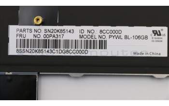 Lenovo 00PA317 NB_KYB PYWL-KBD,GB,CHY,BL