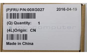 Lenovo 00XG027 Lüfter System Lüfter DIS C0-00