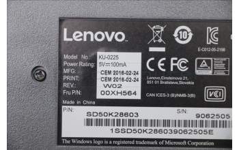 Lenovo 00XH564 DT_KYB Preferred Pro USB KB N L_Por