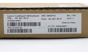 Lenovo 00XH714 DT_KYB USB TRDTNL KB BK POL