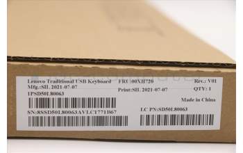 Lenovo 00XH720 Keyboard External,USB,Spanish,Black,Non_Backlight