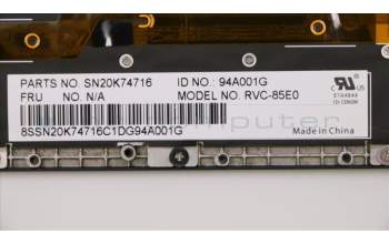 Lenovo 01AV161 MECH_ASM KBD,ES,Bezel UK,screw,CHY