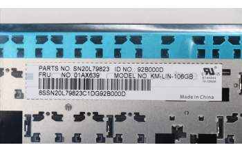 Lenovo 01AX639 Keyboard Internal, UK English, Non-Backlight, UK
