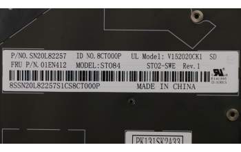 Lenovo 01EN412 Keyboard Internal, Swedish/Finnish, Black, UK