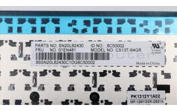 Lenovo 01EN481 Keyboard Internal, Greek, Non-Backlight, US