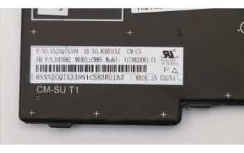 Lenovo 01EN982 Keyboard Internal, Czech/Slovak, Black, Backlight, UK