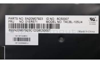 Lenovo 01ER571 Keyboard Internal, US English International, Backlight, US