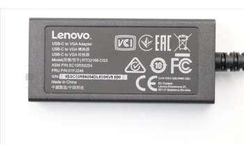 Lenovo 01FJ246 CABLE_BO USB-C to VGA Adapter FRU