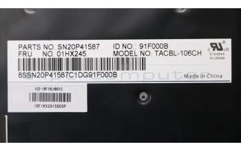 Lenovo 01HX245 Interne Tastatur, Deutsch (Schweiz), Hintergrundbeleuchtung