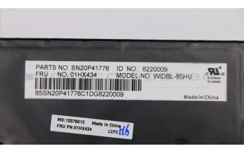 Lenovo 01HX434 Keyboard Internal, Hungarian, Backlight, UK