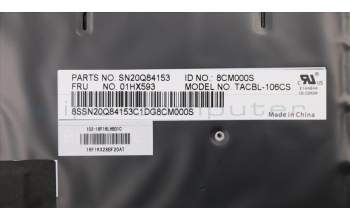 Lenovo 01HX593 NB_KYB TACHI2 CHY BL-KB CZS