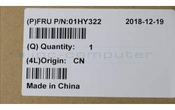 Lenovo 01HY322 Lenovo LCD Module Touch ASM w/B MT+LGD FHD,W/Cam