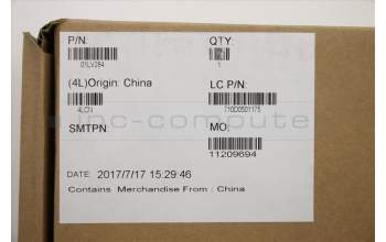 Lenovo 01LV284 MECH_ASM KBD,Bezel,DK,FPR,NFC,BK,CHY