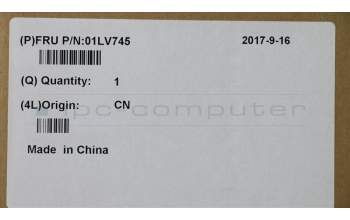 Lenovo 01LV745 FRU: LCD-Strip-Abdeckung, TongDa, schwarz