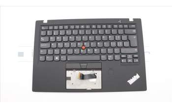 Lenovo 01LX534 C-Abdeckung mit Tastatur, Schweiz, Schwarz, Hintergrundbeleuchtung, Fingerabdruck