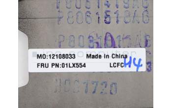 Lenovo 01LX554 MECH_ASM KBD,Bezel,GR,FPR,BK,SUN