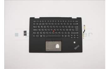 Lenovo 01LX850 C-Abdeckung mit Tastatur, Schweiz, Schwarz, Hintergrundbeleuchtung