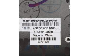 Lenovo 01LX850 C-Abdeckung mit Tastatur, Schweiz, Schwarz, Hintergrundbeleuchtung