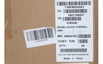 Lenovo 01MN098 HEATSINK C4C5 KBL_U UMA THERMAL