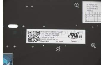 Lenovo 01YP186 NB_KYB FRU COMO SK,PMX,KB,BK,CH