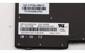 Lenovo 01YP296 Interne Tastatur, Isländisch, Schwarz, Hintergrundbeleuchtung