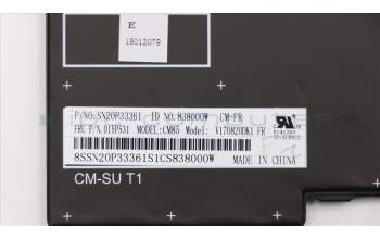 Lenovo 01YP531 NB_KYB FRU COMO FL,SRX,KB-BL,BK,FR