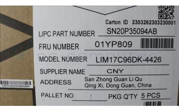 Lenovo 01YP809 Interne Tastatur, Dänisch, silber