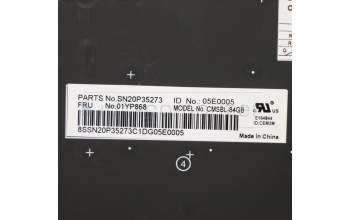 Lenovo 01YP868 Interne Tastatur, Englisch (GB), Silber, Hintergrundbeleuchtung