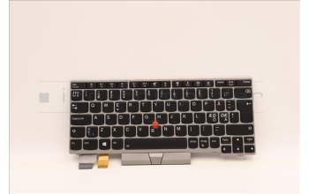 Lenovo 01YP879 Interne Tastatur, Skandinavien, silber, Hintergrundbeleuchtung