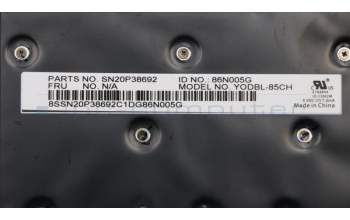 Lenovo 01YR559 MECH_ASM GRP_KBD_Bzl_CH,FPR,BK,CHY