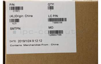 Lenovo 01YR672 C-Abdeckung mit Tastatur, Englisch (GB), Schwarz, Hintergrundbeleuchtung, Fingerabdruck