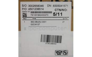 Lenovo 02CW127 MECH_ASM Top CV W/Handle Assy,T530,WST