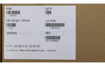 Lenovo 02DL610 C cover for Jinn intel,silver