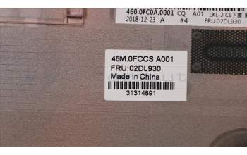 Lenovo 02DL930 COVER FRU D Cover Black for Clamshell