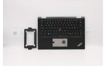 Lenovo 02HL513 C-Abdeckung mit Tastatur, Dänisch, Schwarz, Hintergrundbeleuchtung
