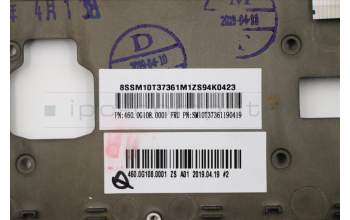 Lenovo 02HL653 C-Abdeckung mit Tastatur, Belgisch, Schwarz, Hintergrundbeleuchtung