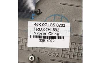 Lenovo 02HL692 C-Abdeckung mit Tastatur, Bulgarisch, Schwarz, Hintergrundbeleuchtung