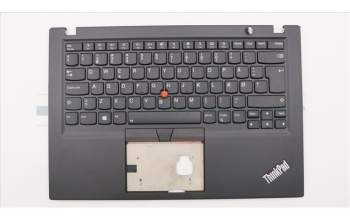 Lenovo 02HM207 C-Cover with keyboard, Danish, Black, Backlight, UK
