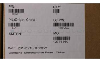 Lenovo 02HM211 C-Cover with keyboard, French, Black, Backlight, US