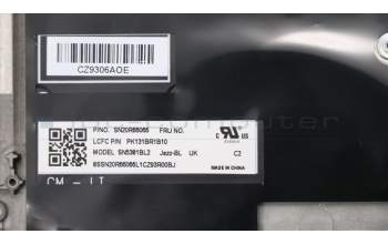 Lenovo 02HM235 C-Abdeckung mit Tastatur, Englisch (GB), Schwarz, Hintergrundbeleuchtung