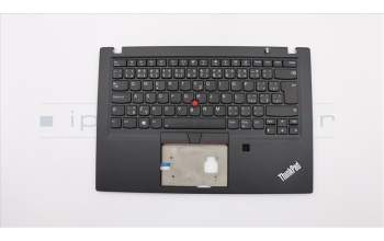 Lenovo 02HM278 C-Cover with keyboard, Czech/Slovakian, Black, Backlight, Fingerprint, UK
