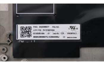 Lenovo 02HM278 C-Cover with keyboard, Czech/Slovakian, Black, Backlight, Fingerprint, UK