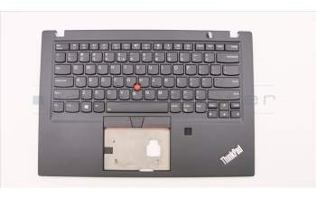 Lenovo 02HM282 C-Abdeckung mit Tastatur, Englisch (US, Euro), Schwarz, Hintergrundbeleuchtung, Fingerabdruck