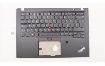Lenovo 02HM291 C-Abdeckung mit Tastatur, Italienisch, Schwarz, Hintergrundbeleuchtung, Fingerabdruck